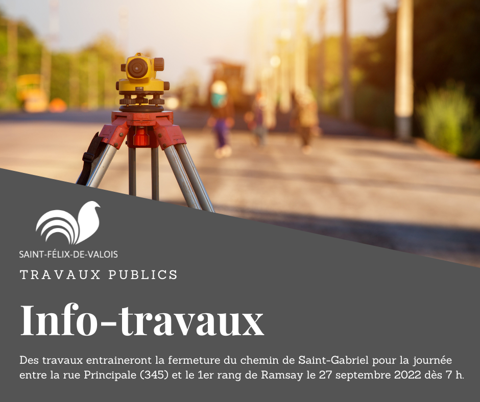 Info-Travaux - Chemin de Saint-Gabriel