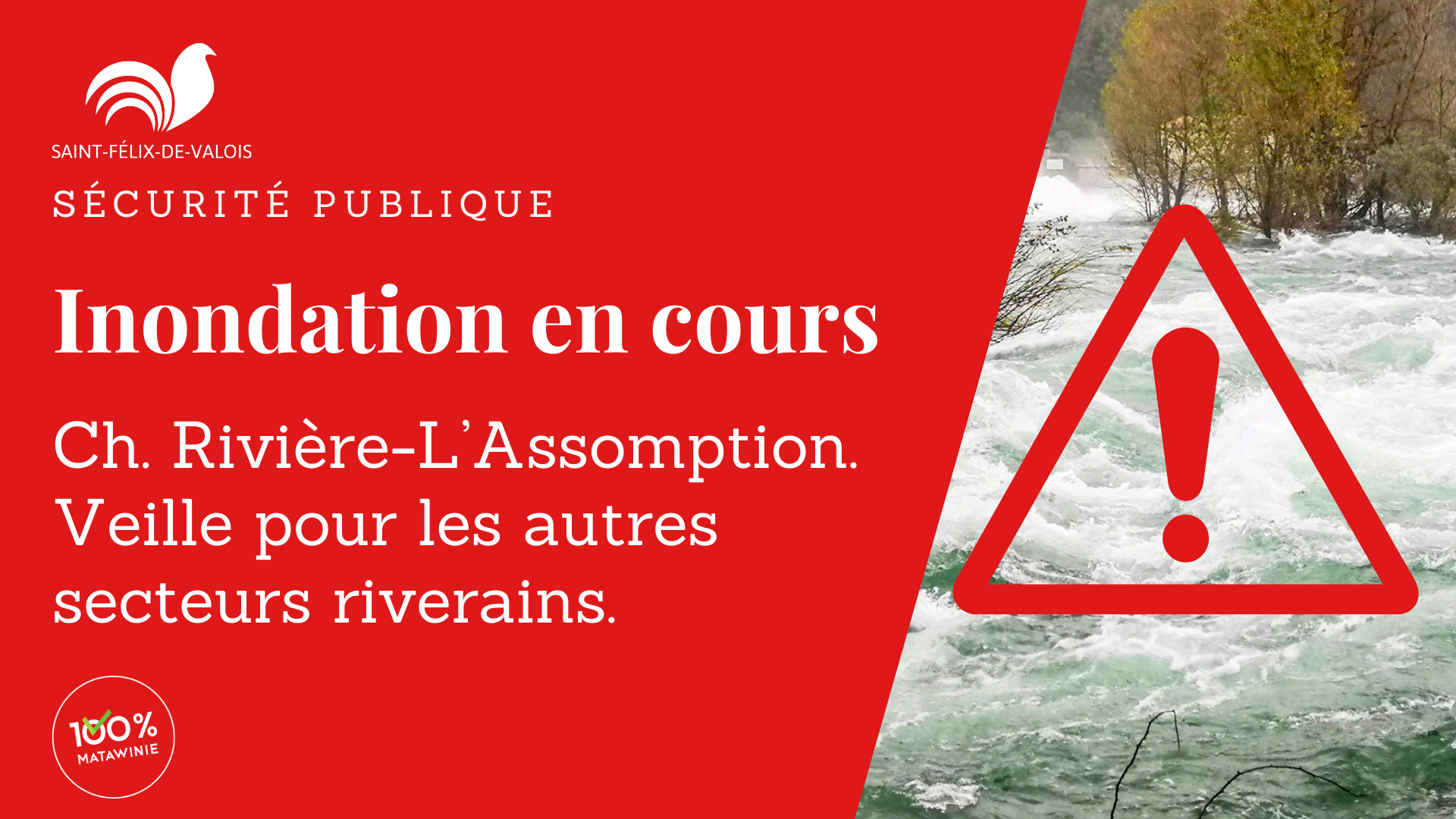 Inondation mise à jour du 13 avril 12h SaintFélixdeValois