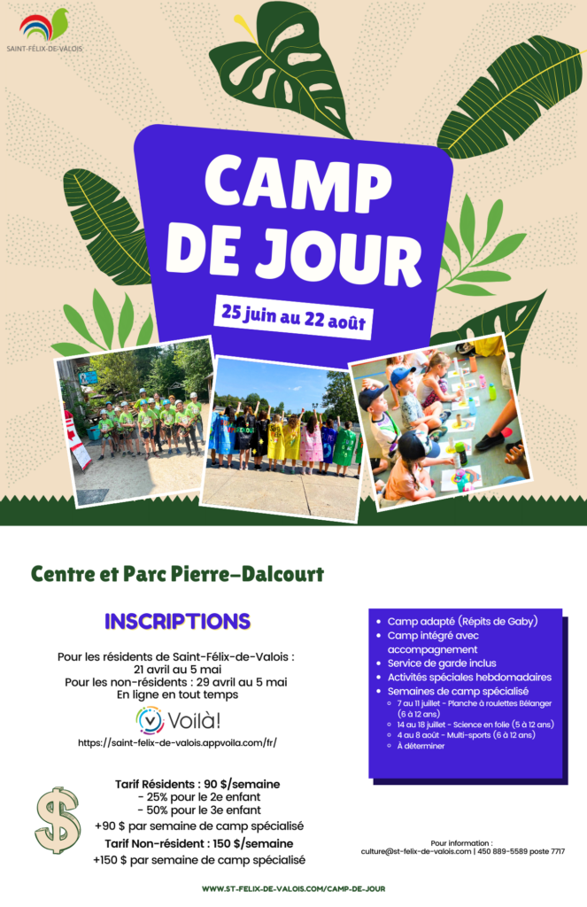 Camp de jour 2025-Affiche