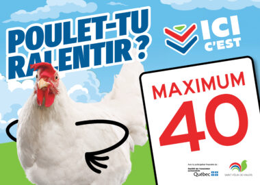 Campagne 40 km/h - Poulet-tu ralentir
