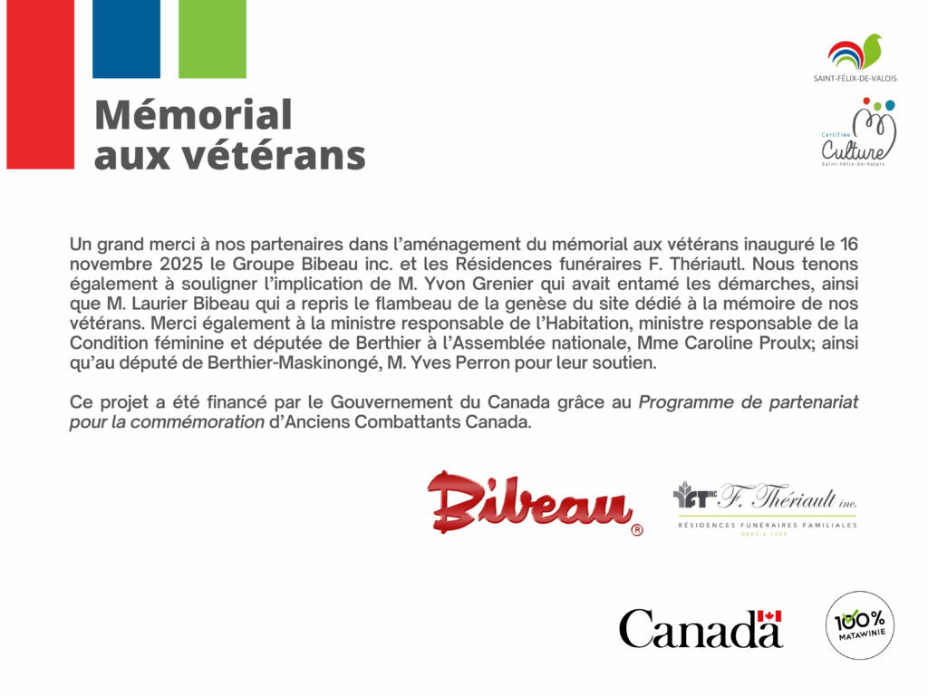 Panneau partenaires - mémorial