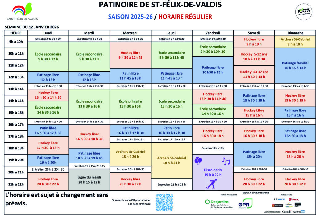 Horaire patinoire 2025-2026_SFDV_12-01-2026