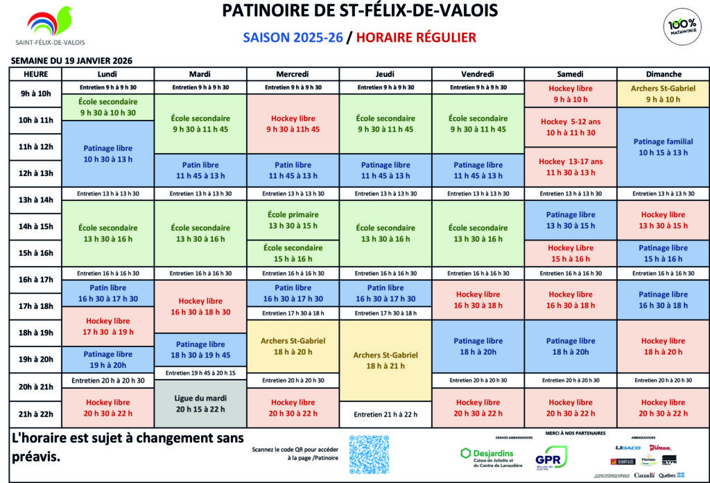 Horaire patinoire 2025-2026_SFDV_19-01-2026